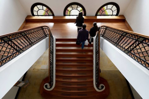 Stairway in Botero Museum