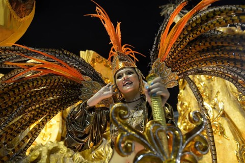 Samba dancer on an allegories float