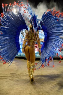 Samba dancer from behind