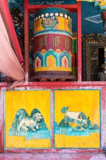 Prayers wheels at Shuzheng Tibetan village