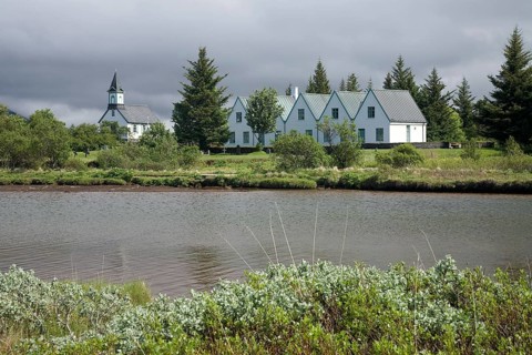 Church and houses