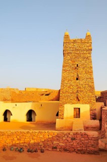 Mosque with a minaret in the historic centre