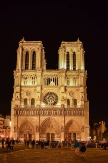 Notre Dame at night