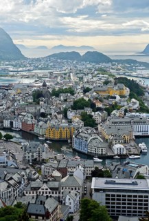 View from the Aksla hill to Alesund