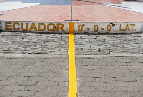 Yellow equator line