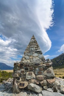 Memorial Shrine Alpine Memorial commemorating accident climbers on Mt Cook