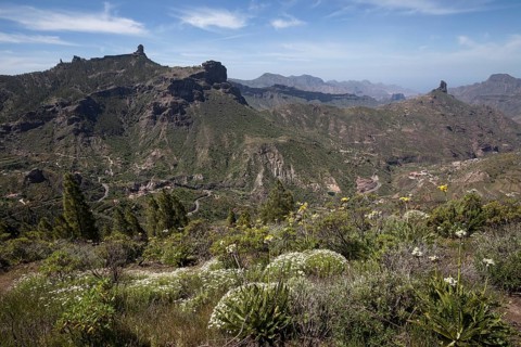 View from Cruz de Tejeda to the mountains