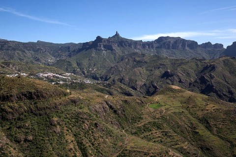View from Artenara to Tejeda and Roque Nublo