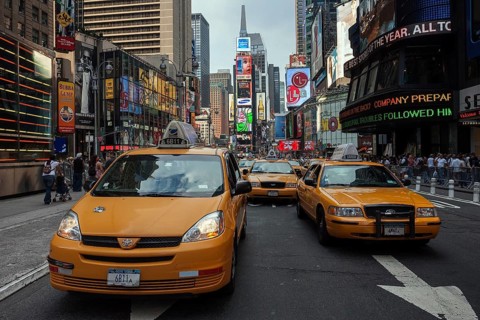 Taxis and illuminated advertising