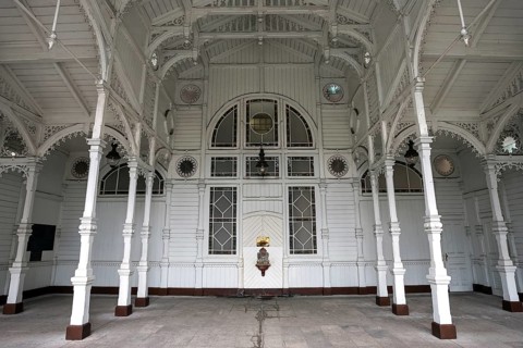 Wooden pillars