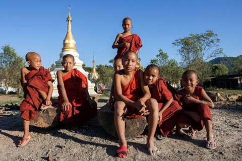 Novices at the Hsu Taung Pye Pagodas