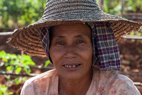 Local woman with typical hat