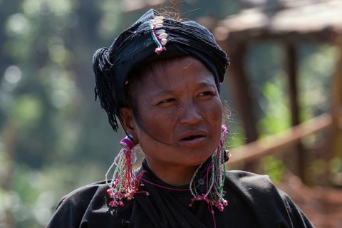 Native woman in typical clothing