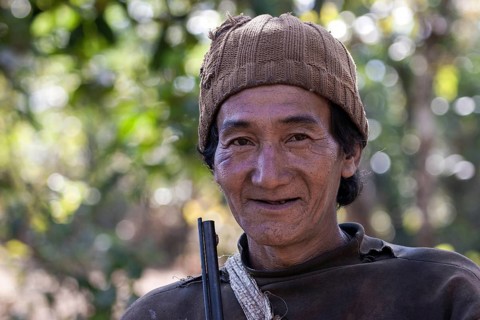 Local man from the tribe of the Lahu in a mountain village near Pin Tauk