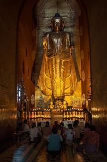 Standing gilded Buddha