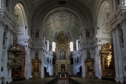 Interior of the Jesuit Church of St. Michael