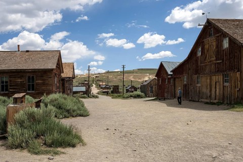 Old street in a ghost town