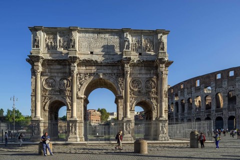 Arch of Constantine and Colosseum