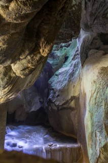 Aniene river flowing through Neptune's Grotto
