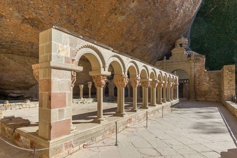 Cloister in the San Juan de la Pena Monastery