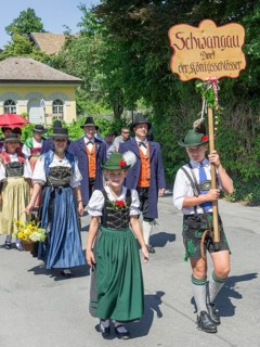 Traditional parade on the Schliersee church day