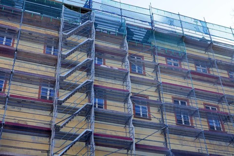 Scaffolding at the Unteres Schloss castle
