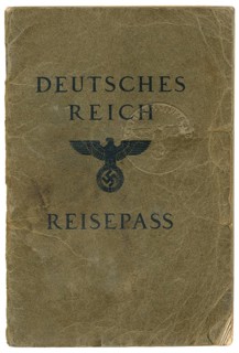 Old German passport from 1937