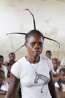 Woman with braids