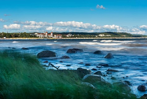 Beach with Seeschloss seaside castle