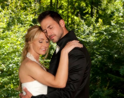 Dreamy wedding couple