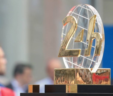 The trophy for the Circuit de la Sarthe