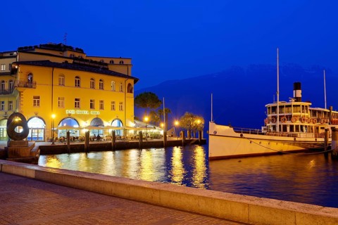 Riva del Garda in the evening