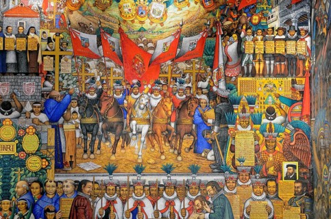 Mural by Desiderio Hernandez Xochitiotzin