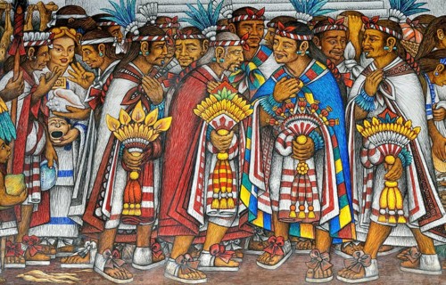 Mural by Desiderio Hernandez Xochitiotzin