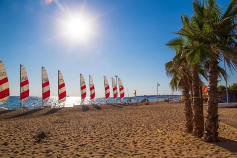 Sailboats on the beach