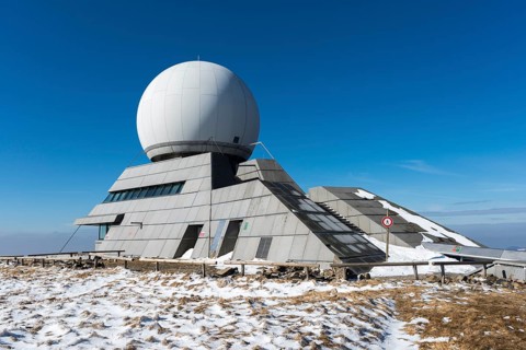Modern radar station on the Grand Ballon
