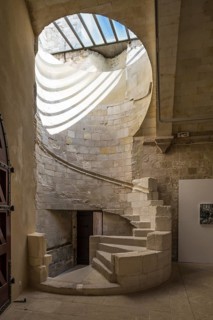 Spiral staircase from the dining room to the monks' dormitory, Montmajour Abbey