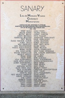 Memorial plaque to German-speaking writers and artists who lived here between 1933 and 1945 in exile, Sanary-sur-Mer