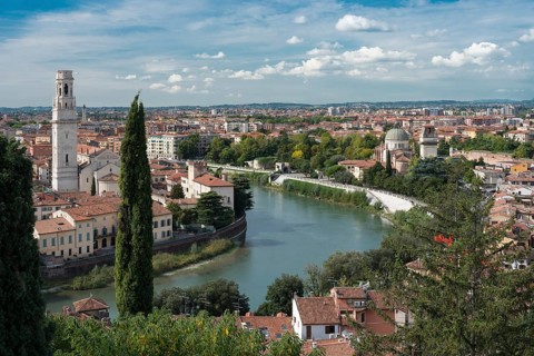 Verona beside river Adige