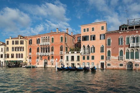The red Palazzo Giustinian Persico