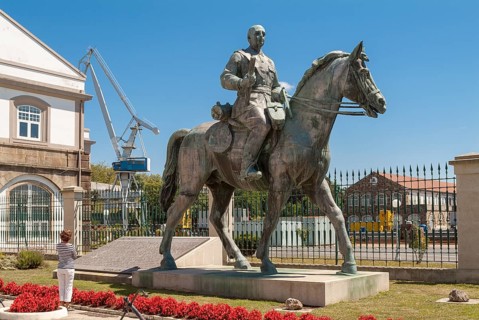 Equestrian statue of dictator Francisco Franco