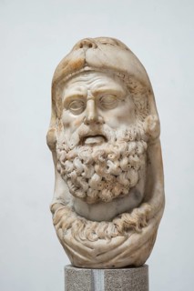 Bust of Herakles or Hercules with the lion's head as a helmet