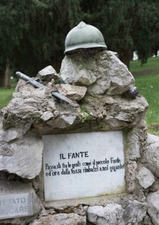 Symbolic grave stone for the infantry