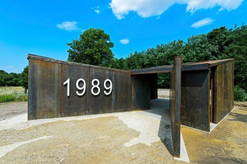 Exhibition hall in memory of the 30th anniversary of the Pan-European Picnic on 19 August 1989 at the former Iron Curtain on the border between Hungary and Austria