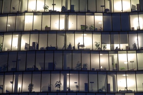 Facade with offices
