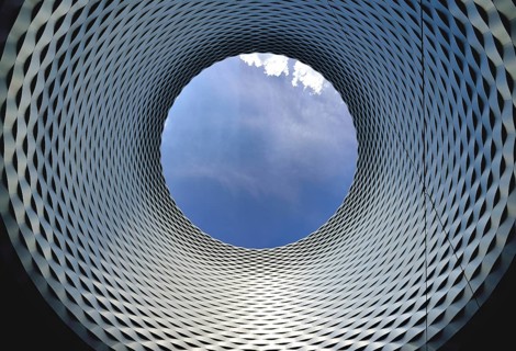 Modern architecture facade made of 14