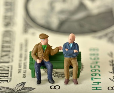 Pensioners on a bench