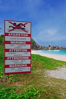 Sign with warning in several languages