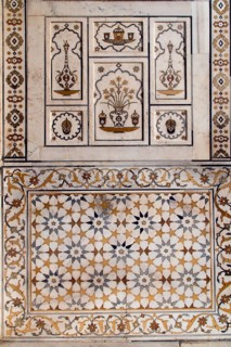 Floral marble inlays