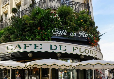 Cafe de Flore in the Quartier Saint Germain des Pres